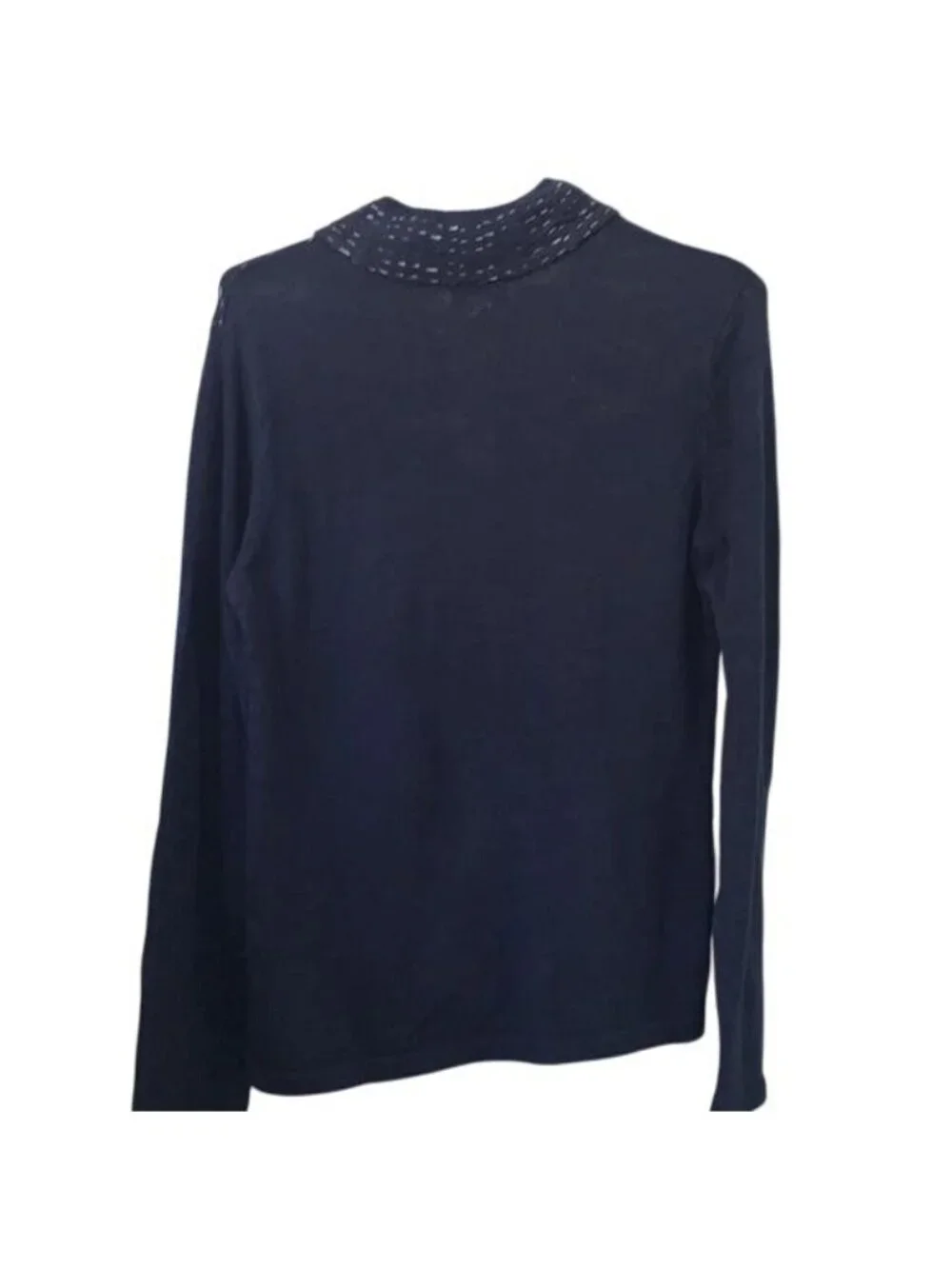 Christopher & Banks Womens Zip-Up Cardigan Sweater Size M Navy - Picture 8 of 10